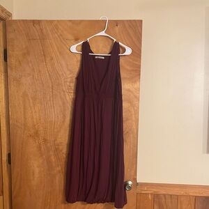 Velvet Deep Burgundy Maxi Dress